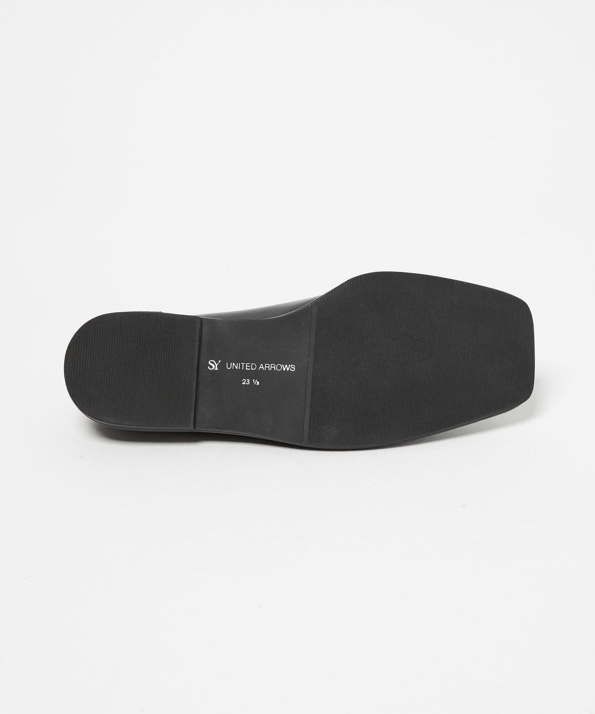 <SY> Square Toe Flats with Metal Toe Detail