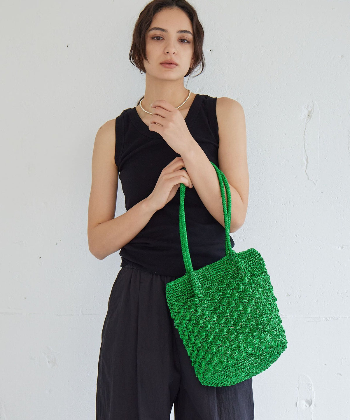 Sac cabas / Sac à bandoulière ajouré en fil métallique