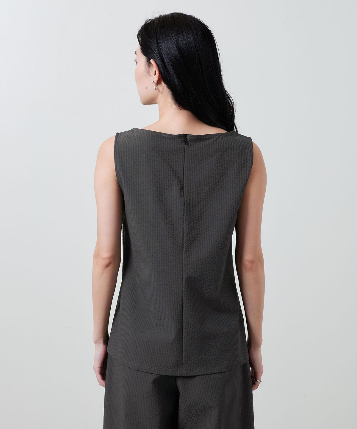 Blusa sin mangas de seersucker <MARW UNITED ARROWS>