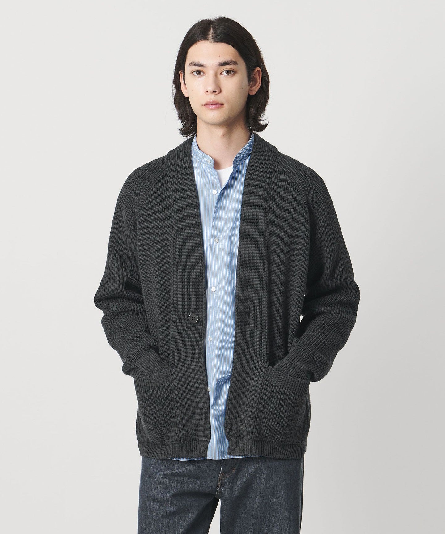 トップス BATONER 24SS SIGNATURE 1BUTTON CARDIGAN BATONER 24SS SIGNATURE 1BUTTON CARDIGAN