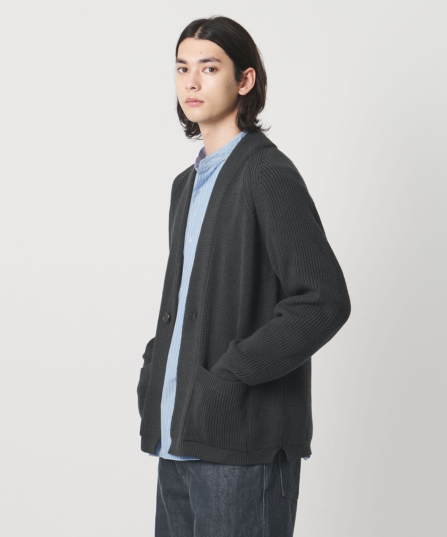 トップス BATONER 24SS SIGNATURE 1BUTTON CARDIGAN BATONER ]SIGNATURE 1BUTTON CARDIGAN/Signature 1-Button CARDIGAN