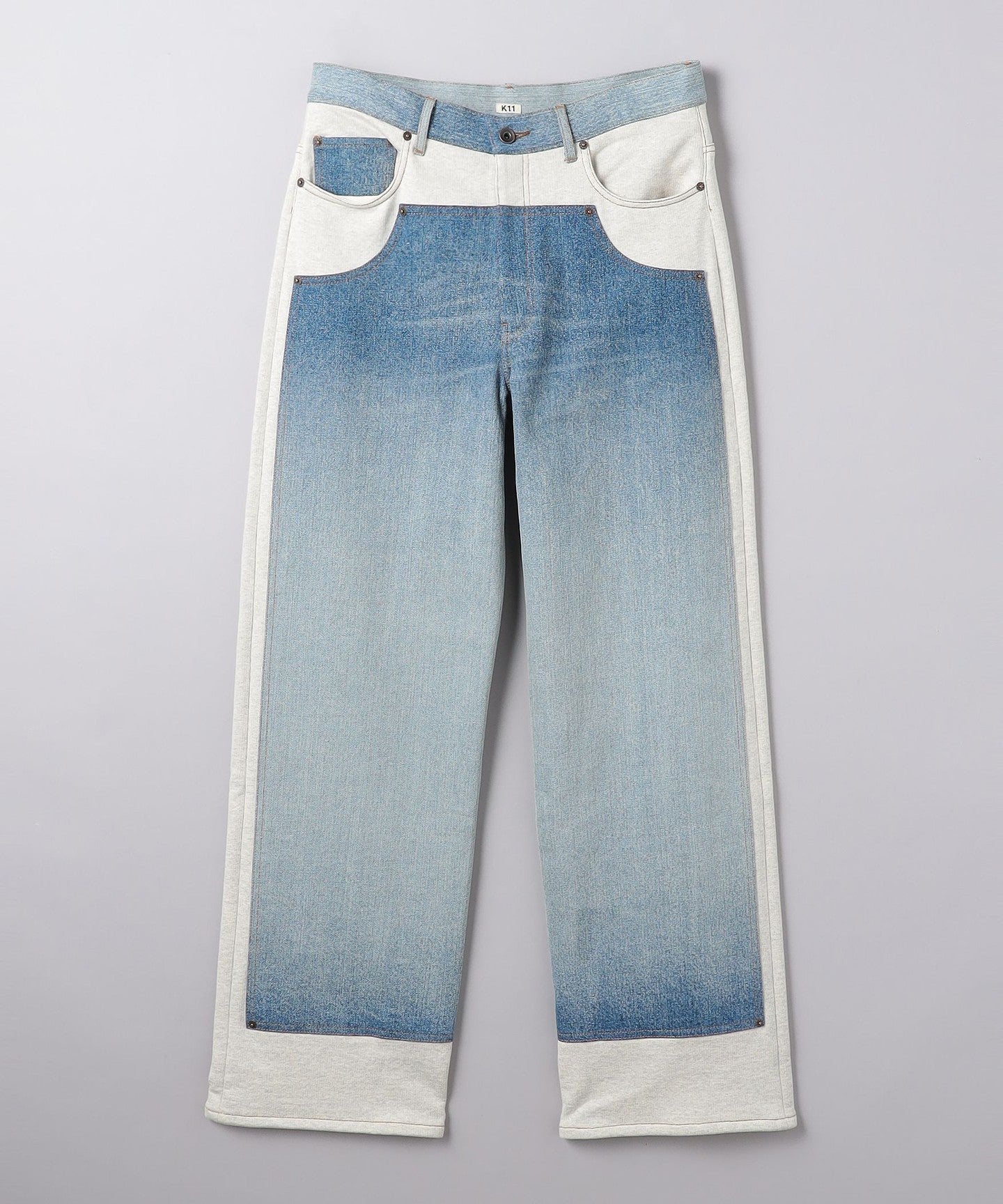 パンツ Khoki Denim patched swat pants Denim patched swat pants/Denim patch sweat pants