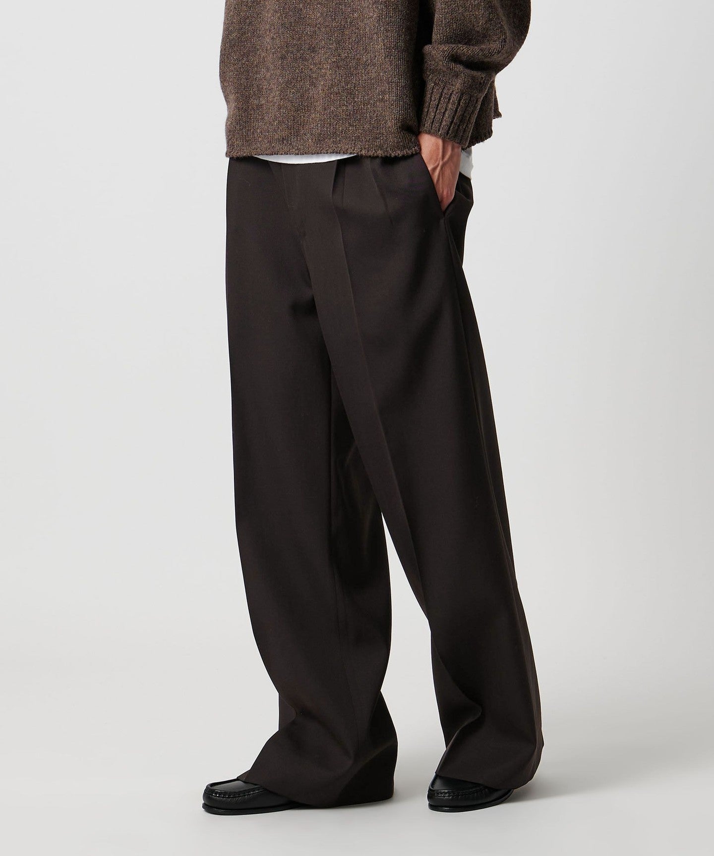 ＨBEAUTY&YOUTH WORSTED 2PLEATS WIDE PANTS H]Worsted 2-Pleat Wide PANTS
