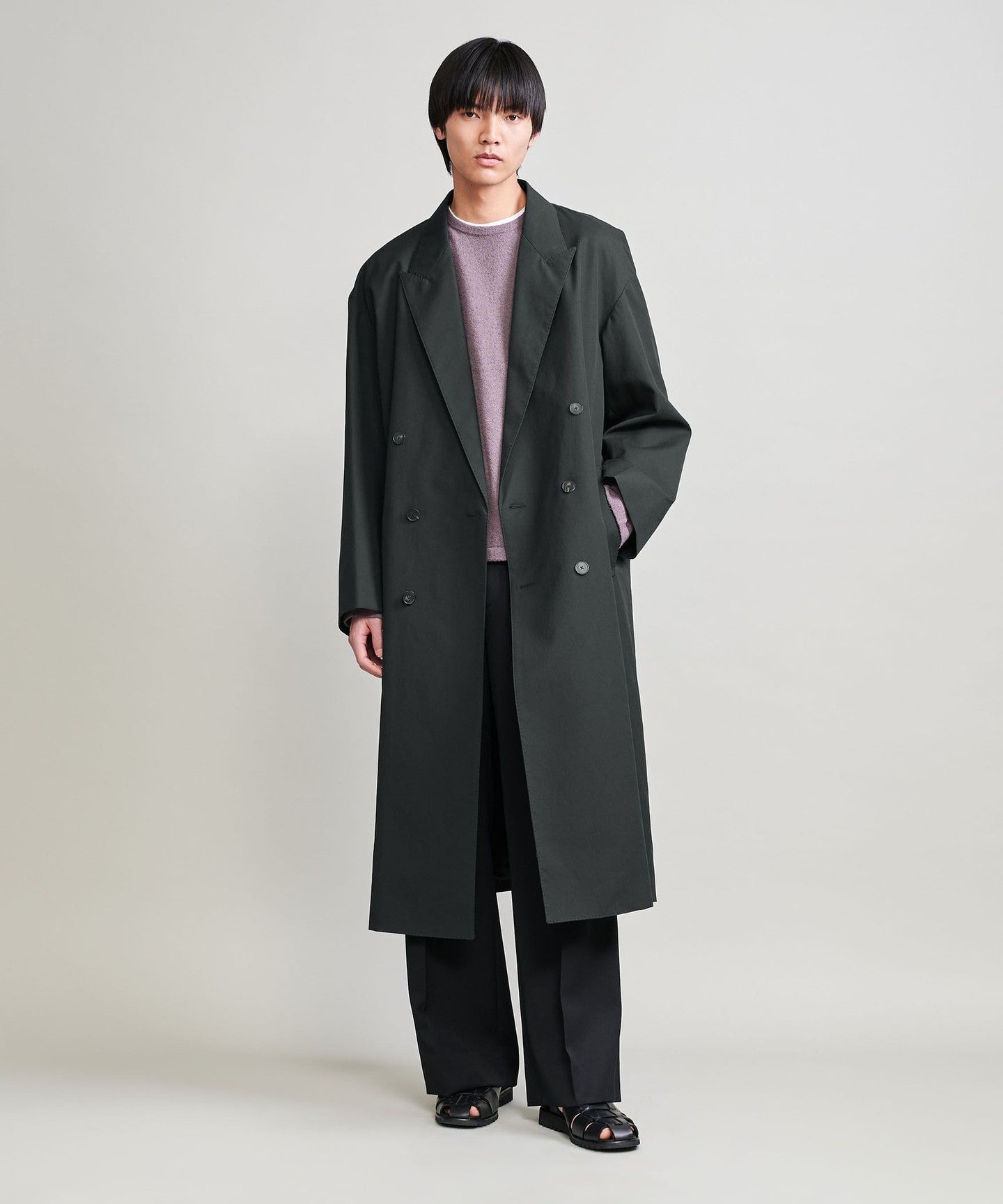 H]CottonNidom Double-Breasted 6B Chester Coat COAT - UNITED ARROWS