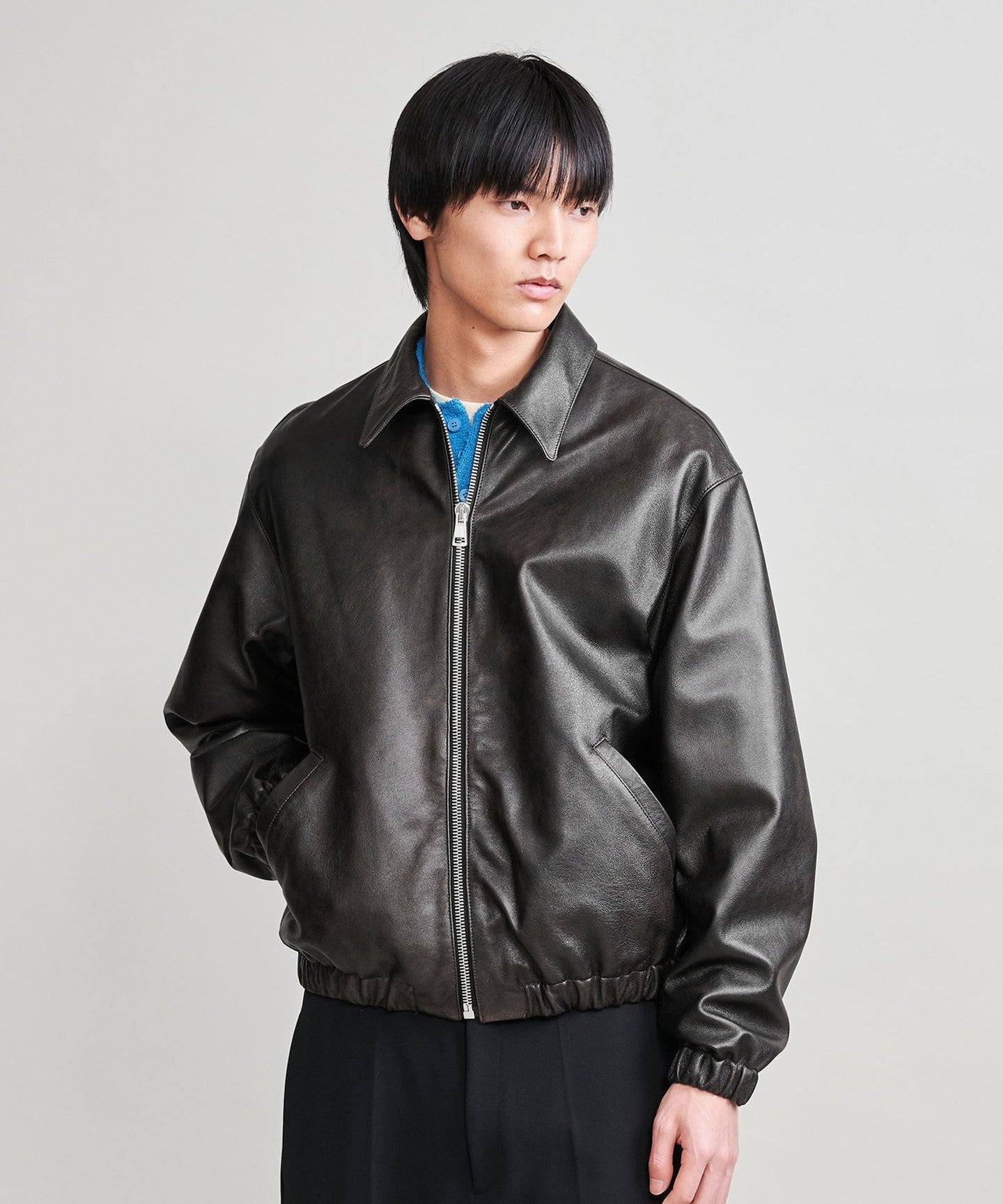 ジャケット・アウター UNITED ARROWS sheepskin leather jacket L H]Sheep Leather Track JACKET - UNITED ARROWS