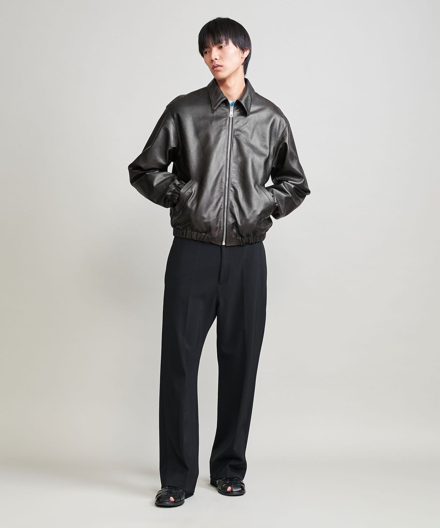 H]Sheep Leather Track JACKET - UNITED ARROWS
