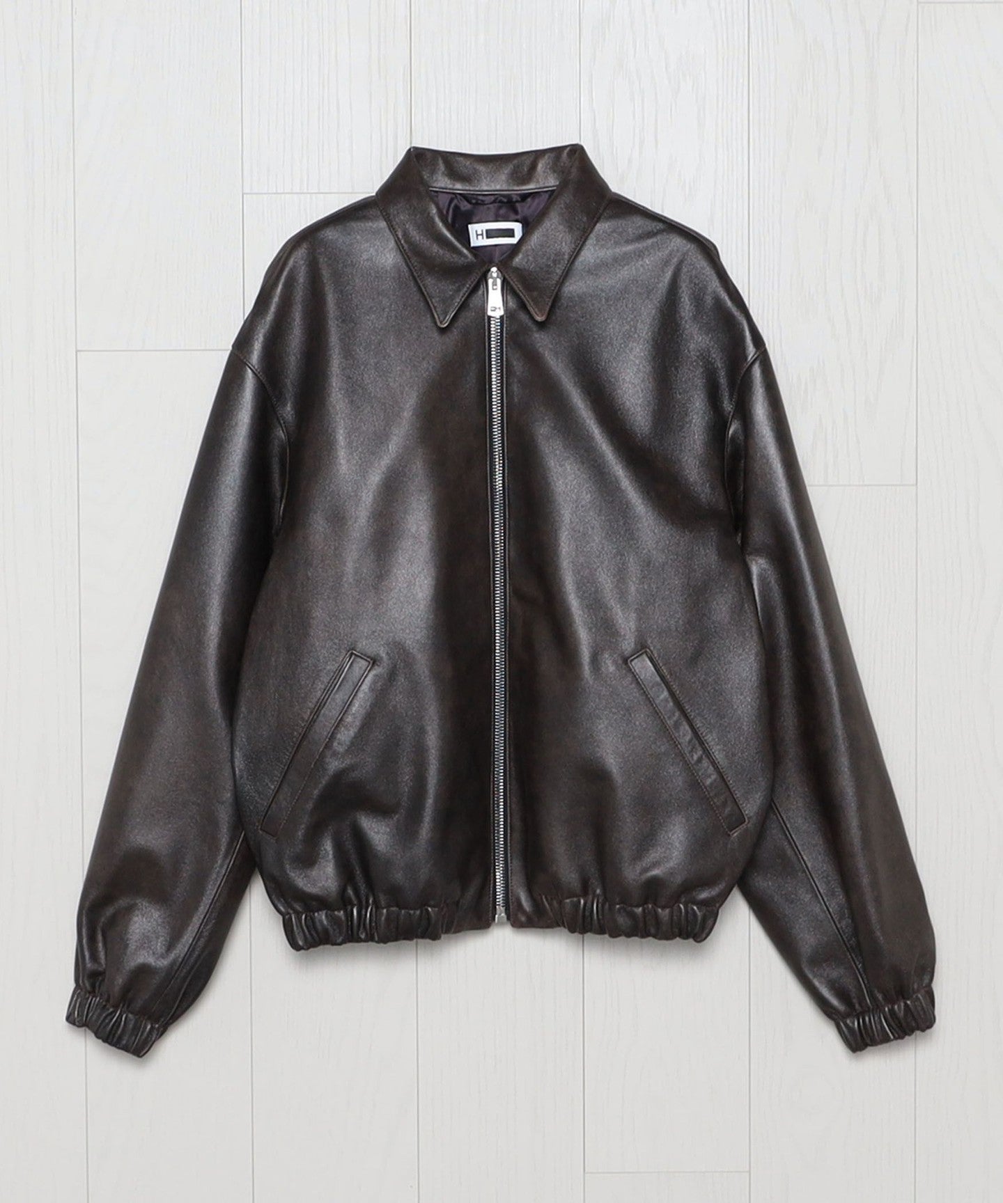 H]Sheep Leather Track JACKET - UNITED ARROWS