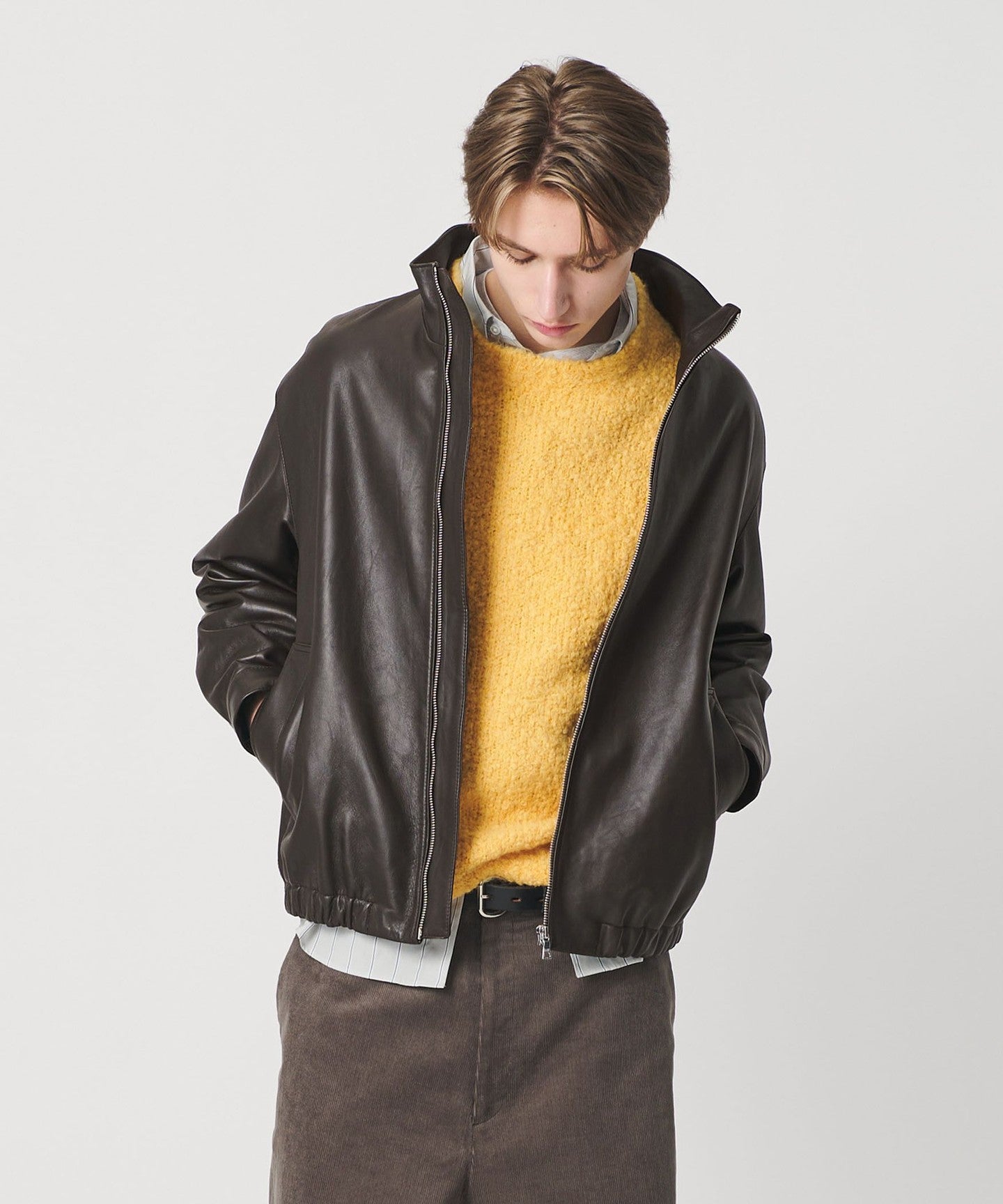 Semi-Vegetable Sheep Leather BLOUSON - UNITED ARROWS