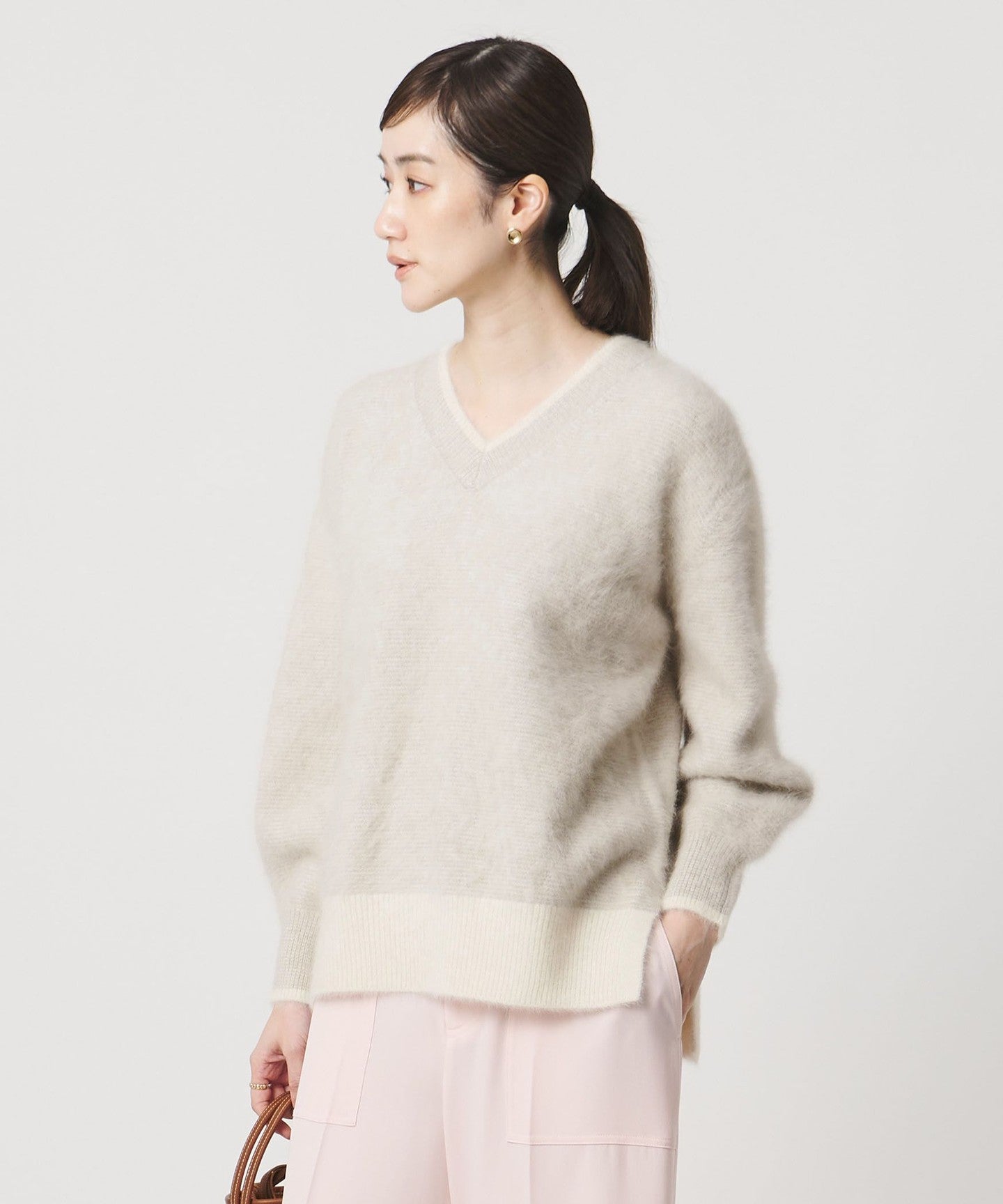 トップス LIDNM Fox Cashmere V Knit 2025AW lidnm Fox Cashmere V Knit