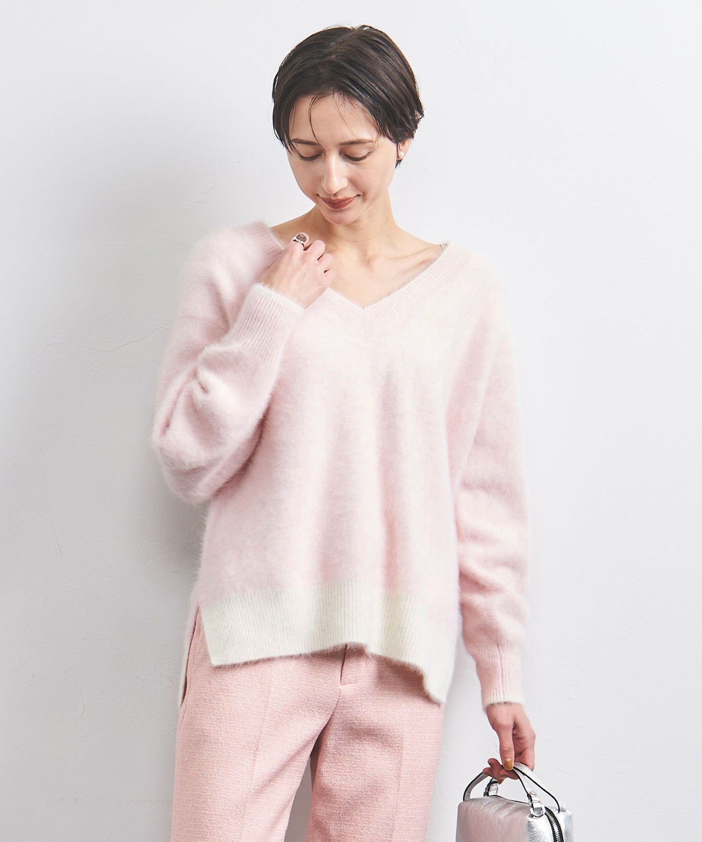 LIDNM】Fox Cashmere V Knit FoxCashmere V-neck KNIT - その他2 ⁄ FREE