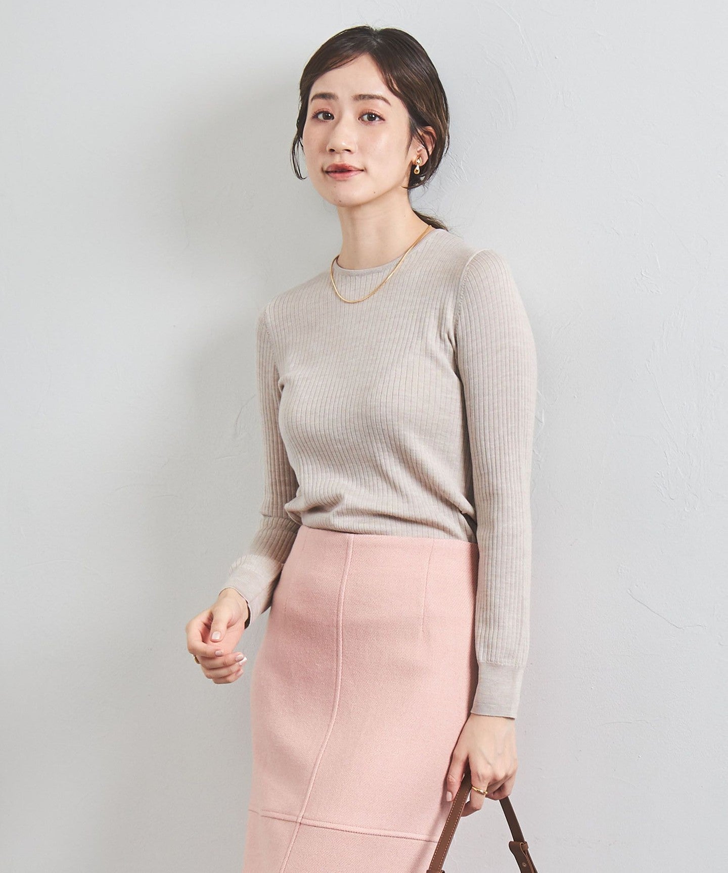 UNITED ARROWS & SONS by D.O ＋10 RIB CREW Ribbed Crew Neck KNIT - UNITED ARROWS