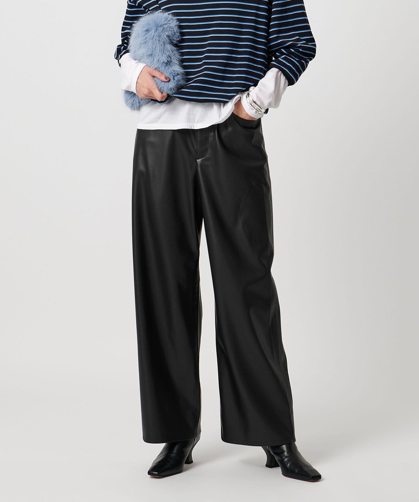 パンツ UNITED ARROWS / leather pants Leather-Like Straight PANTS Washable
