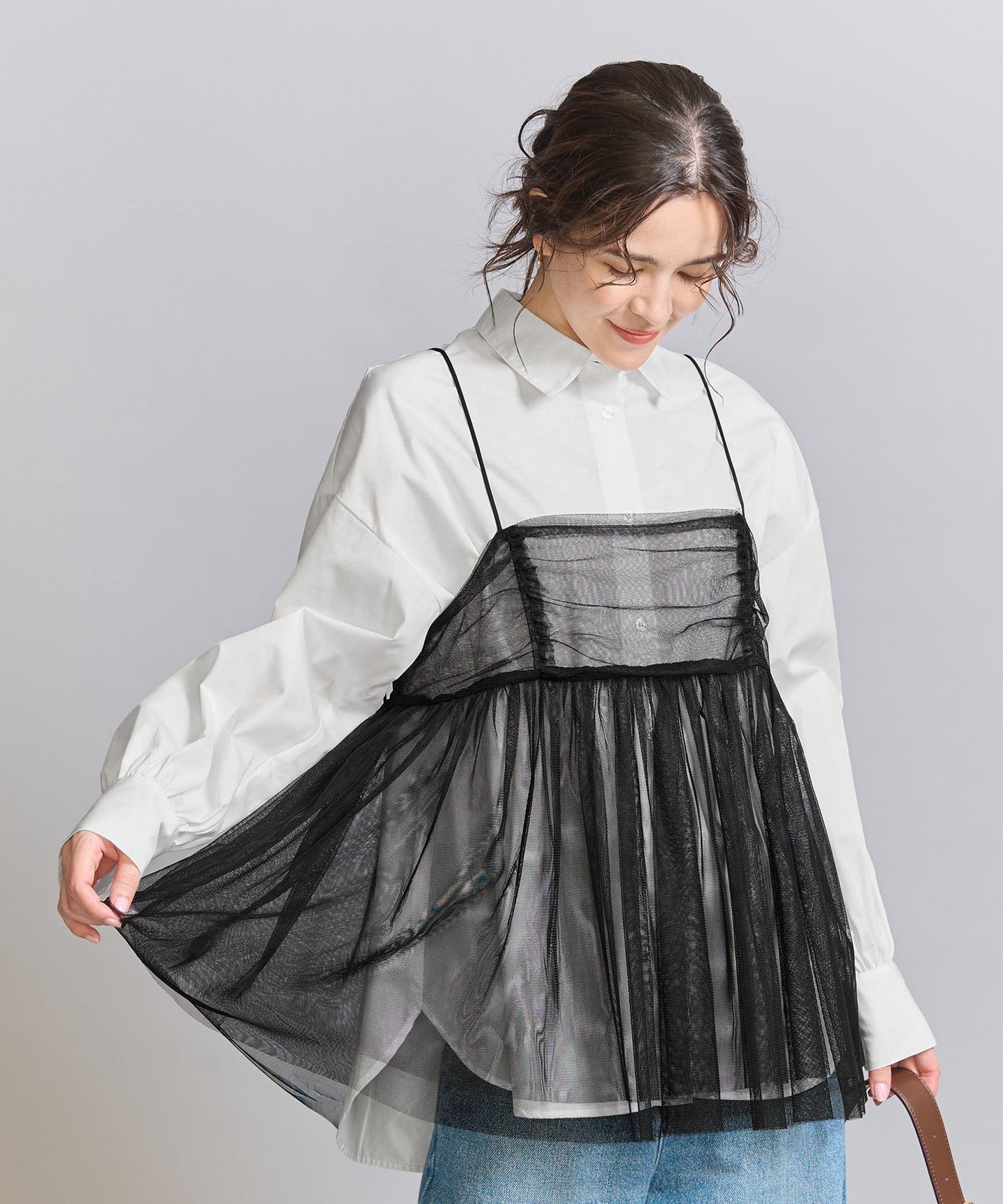 tさま専用STUDIOUS 3way Camisole &Sheerlong T Shirt & Tulle Camisole Layered Set -3WAY-