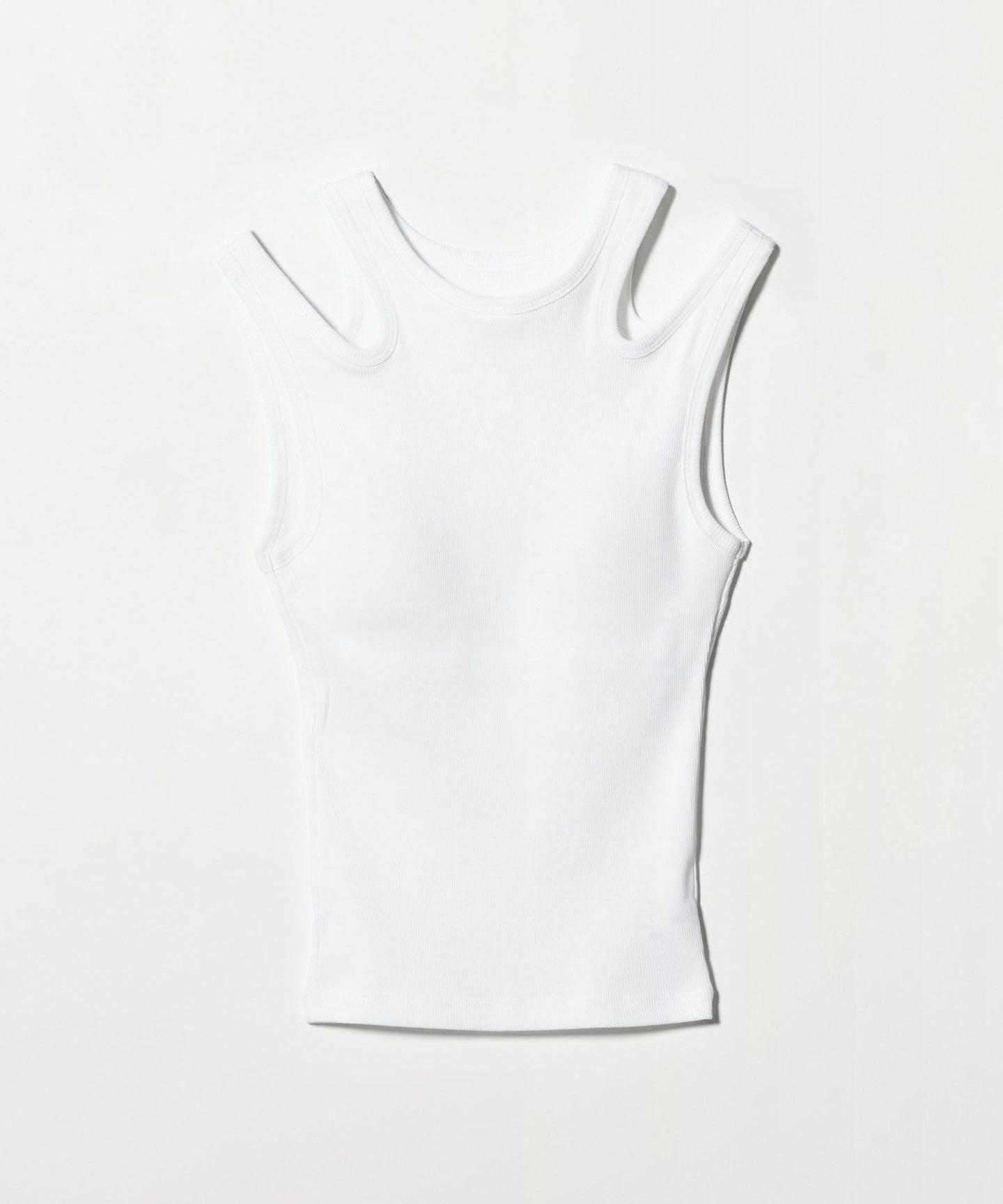 H]CottonRibbed Slit TUNK TOP - UNITED ARROWS