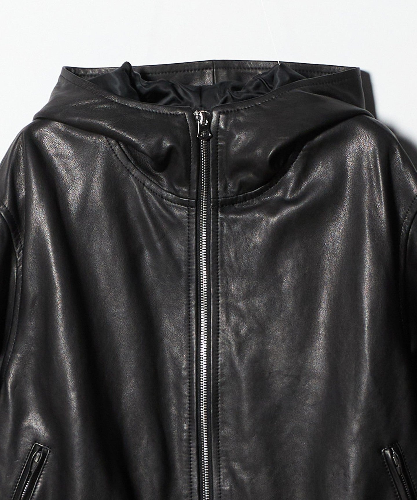 〔vintage〕United Arrows sheepleather hood H]Sheep Leather Hood BLOUSON - UNITED ARROWS