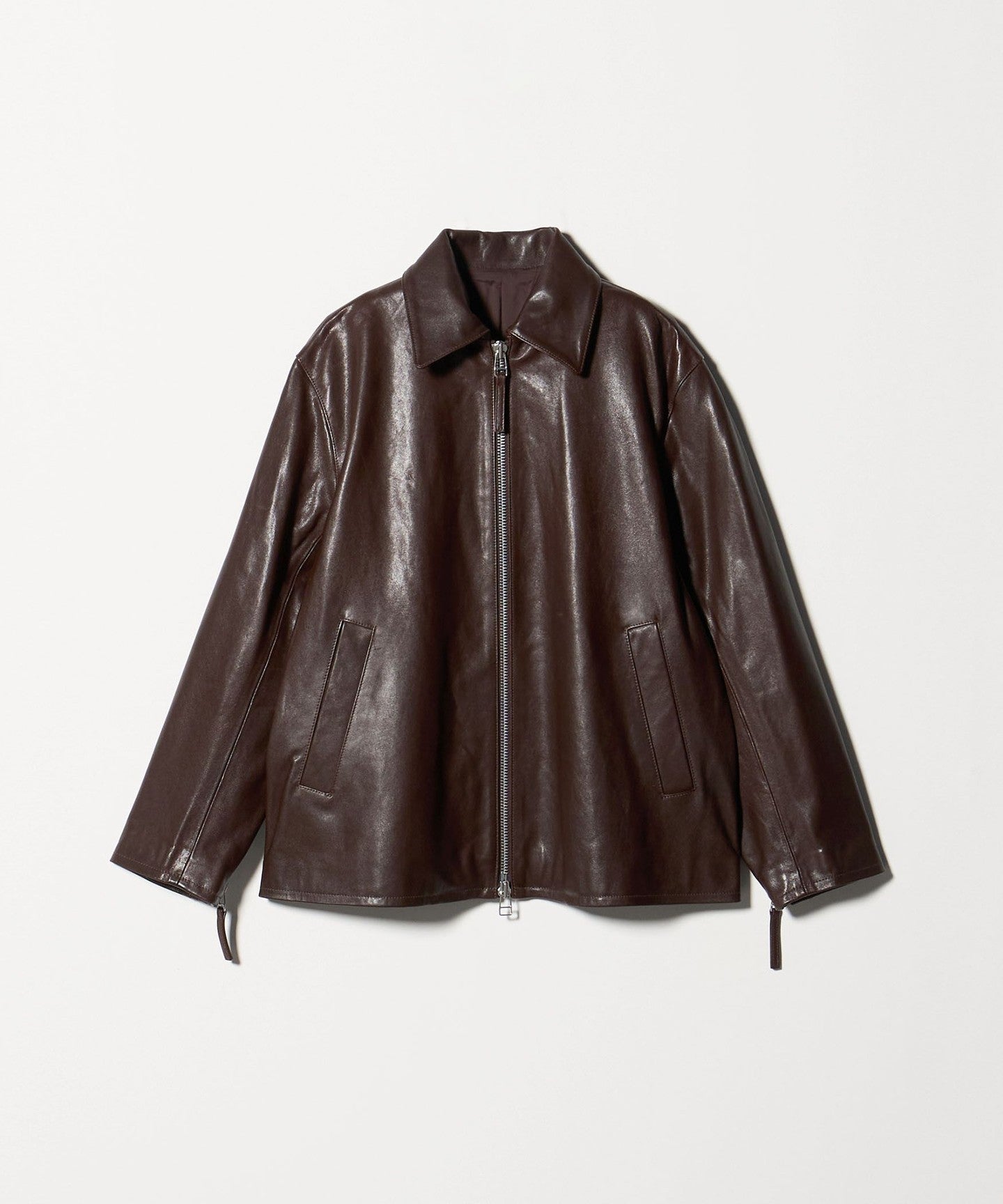 Sheep Leather Front Zip JACKET - UNITED ARROWS
