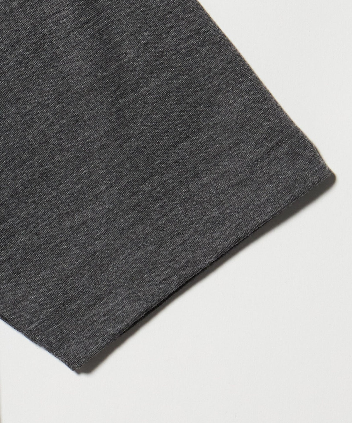 FINE BASIC Ladder Stitch Super100’s Wool Short Sleeve T-shirt