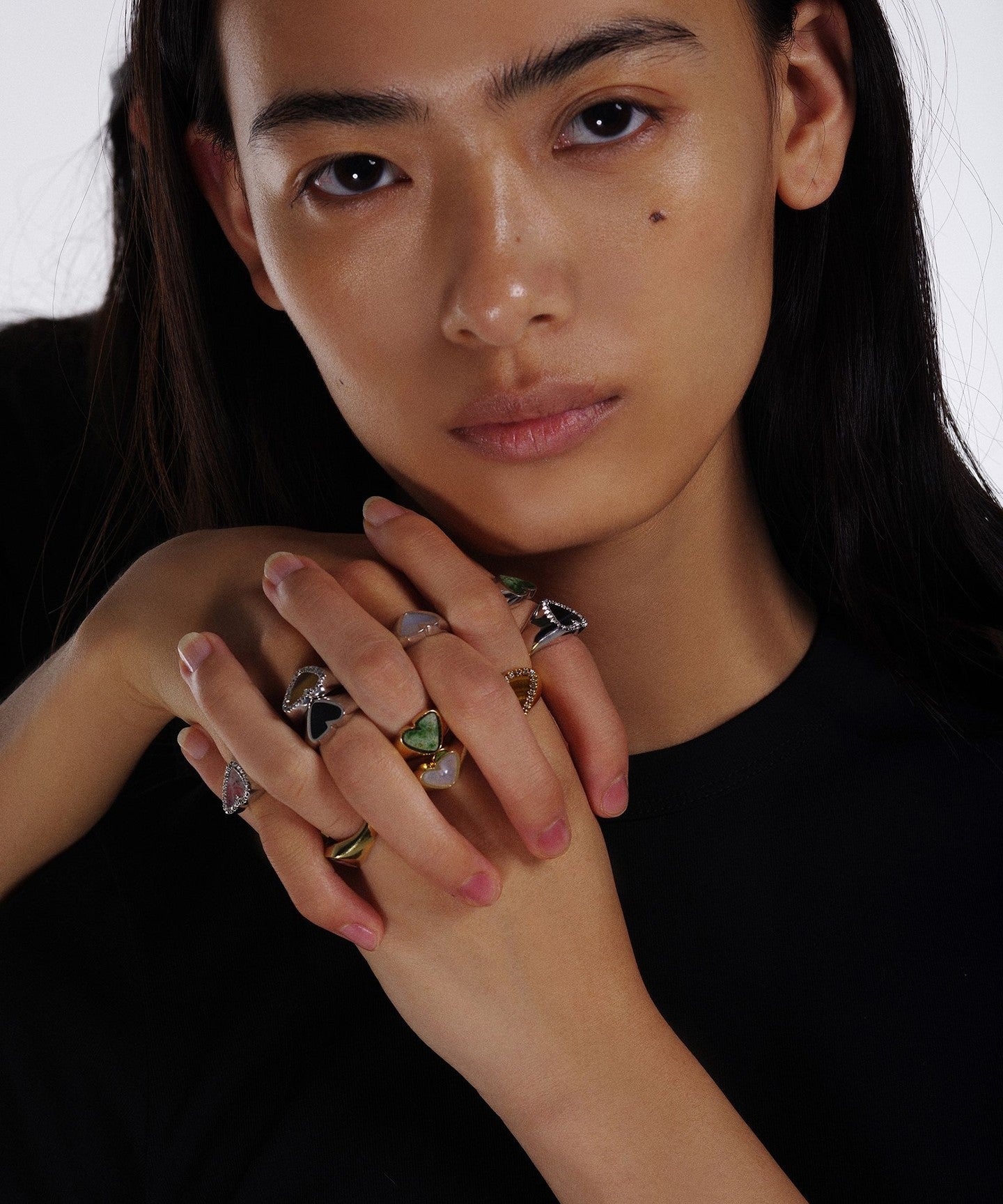 PREEK ]HEART STONE RING GD/戒指- UNITED ARROWS