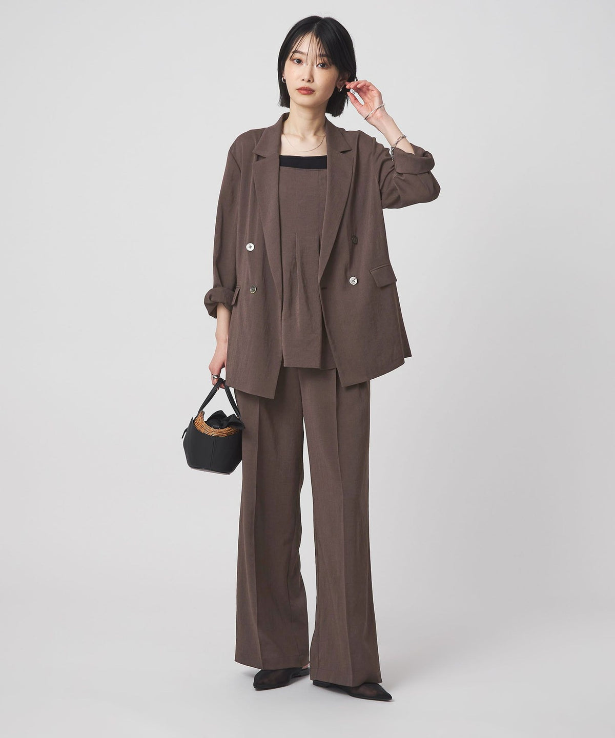 ［size SHORT/TALLあり］シアーエア ワイド パンツ マシンウォッシャブル