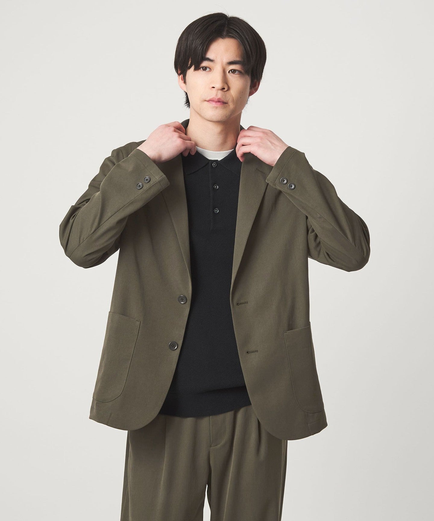 DICROS Polyester Twill Relax JACKET -Stretch & Water-Repellent
