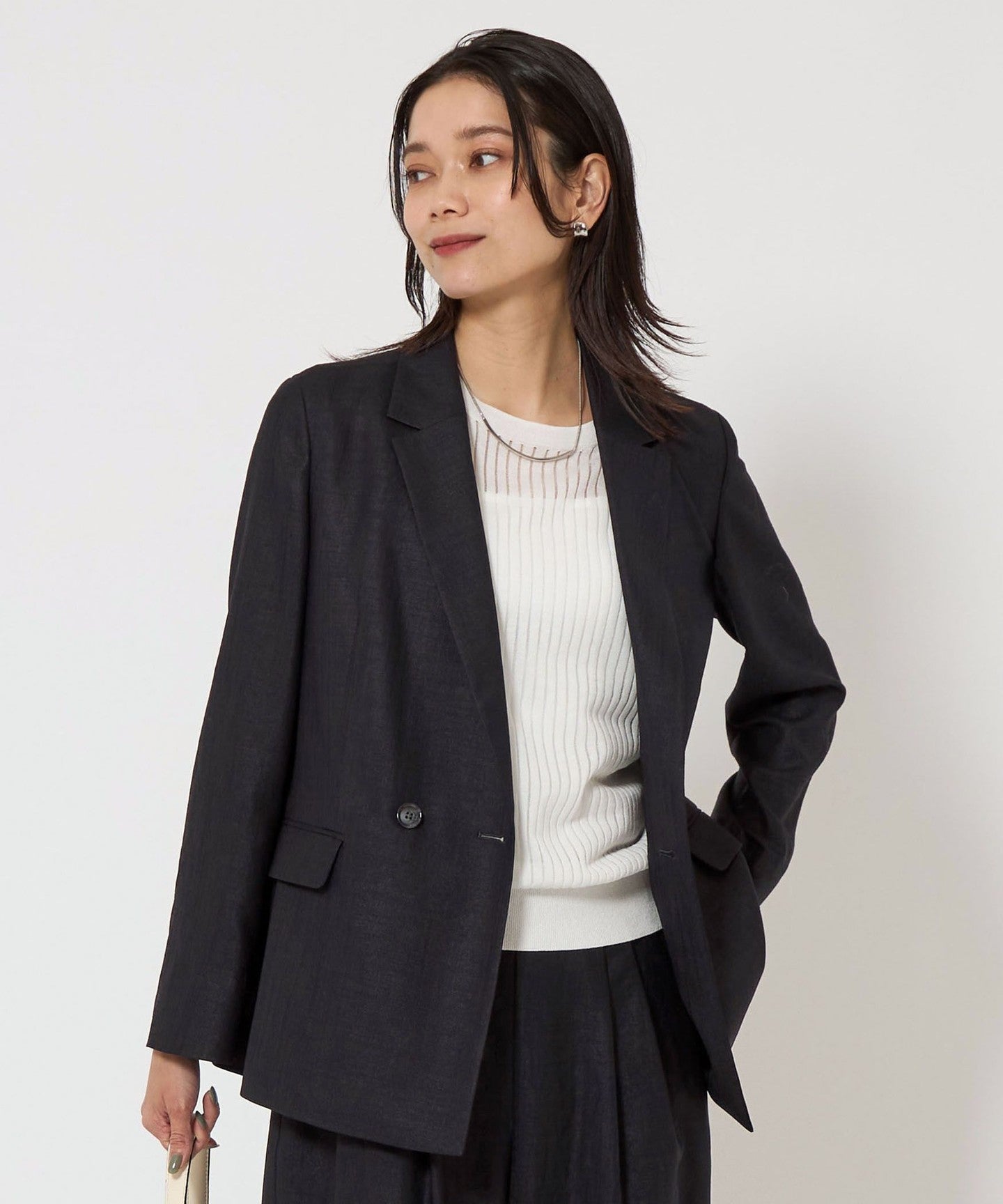 Light Linen Like Double JACKET -Machine Washable- - UNITED ARROWS