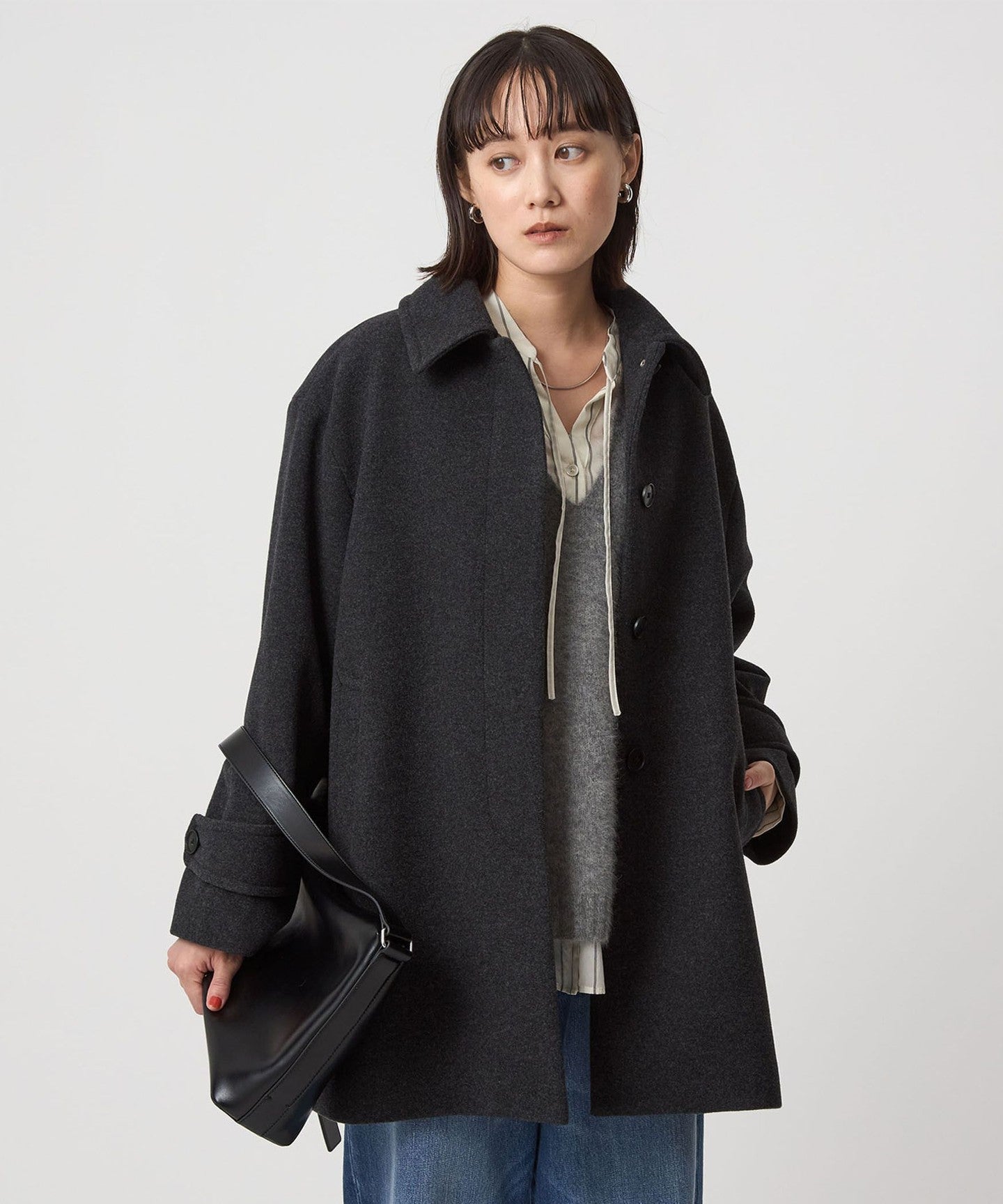 size SHORT/TALL available] SENTDALE Wool Middle COAT - UNITED ARROWS