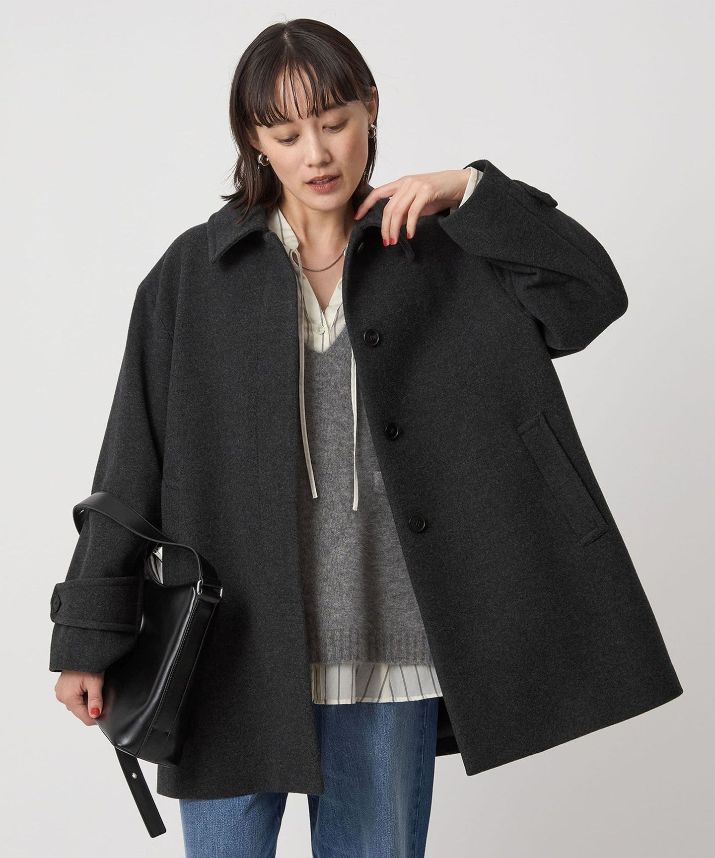 size SHORT/TALL available] SENTDALE Wool Middle COAT - UNITED ARROWS