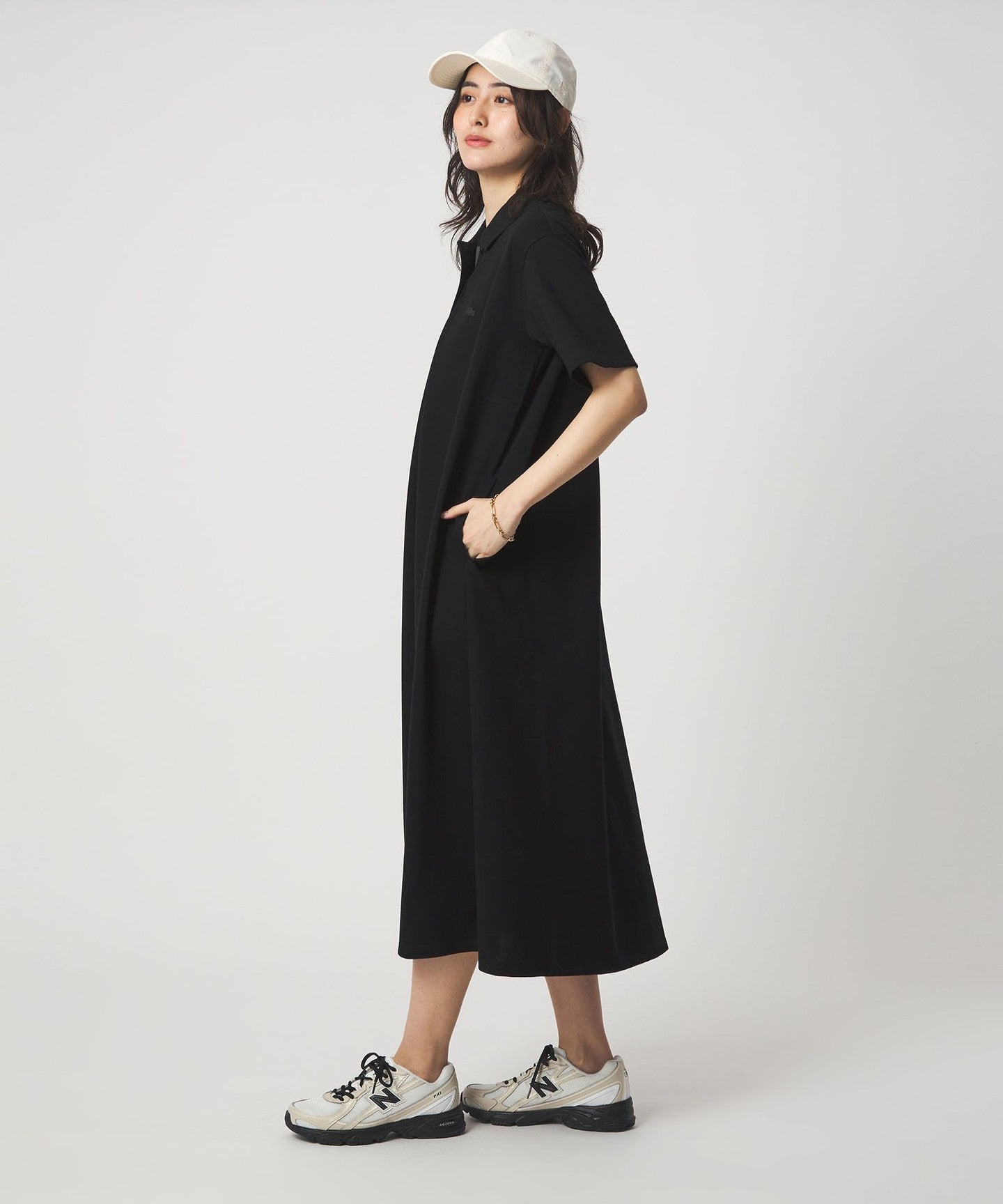 LACOSTE 別注 ポロドレス ブラック 38 ユナイテッドアローズ 別注】[LACOSTE]ポロドレス - UNITED ARROWS