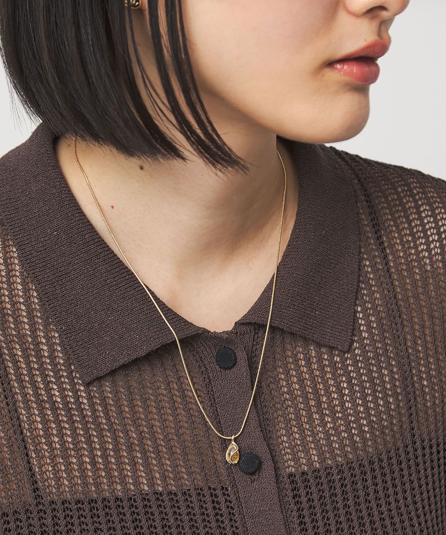 Clear Shizuku & MetalFRAME NECKLACES - UNITED ARROWS
