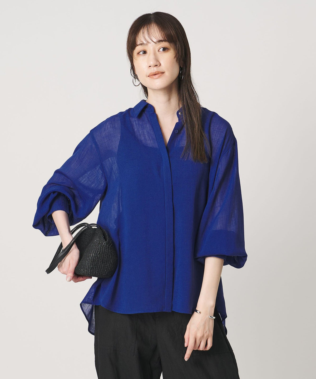 Slub Sheer Shirt - Washable -