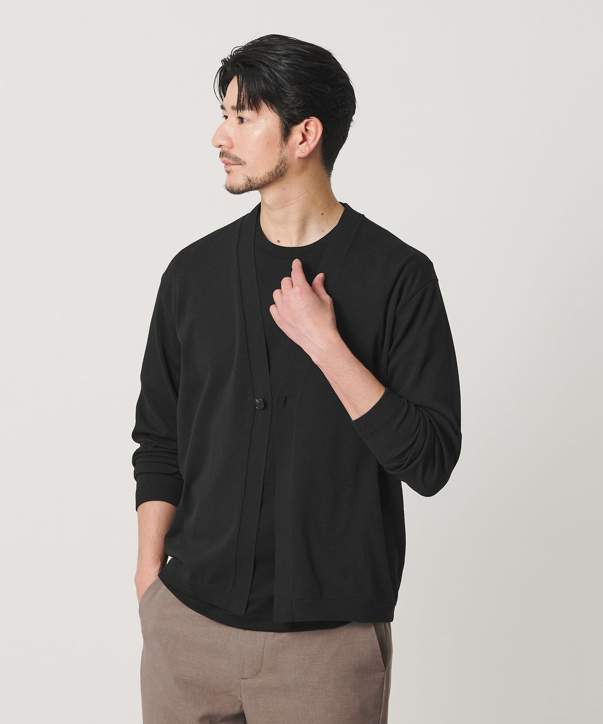 【WEB限定 WARDROBE SMART】KOUKIN ハイゲージ ニット カーディガン【抗菌・防臭】