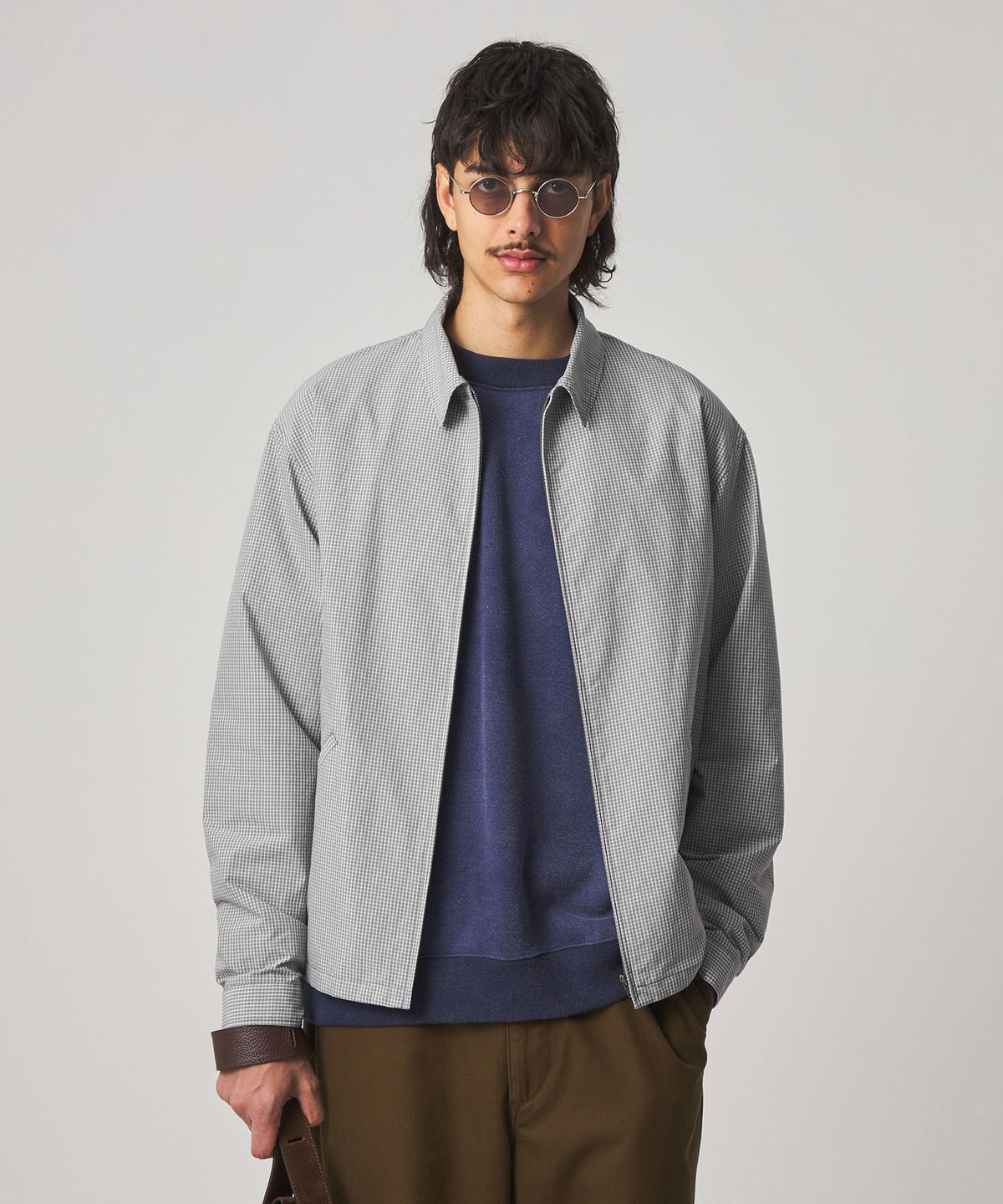 ＜Steven Alan＞ C/PE 마이크로 체크 워크 점퍼