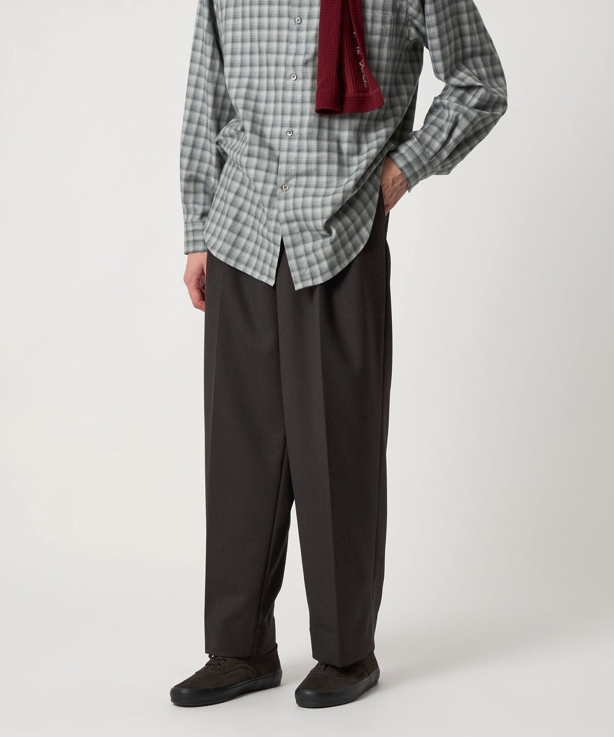 ＜Steven Alan＞ 復古斜紋雙褶正裝長褲