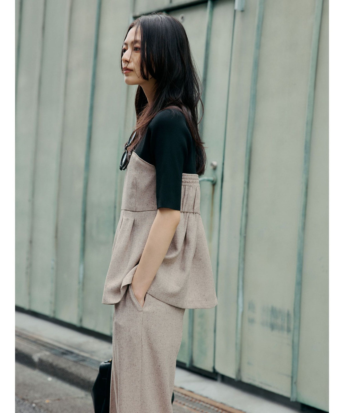 Nep-Twill Pullover im Lagenlook-Design, waschbar