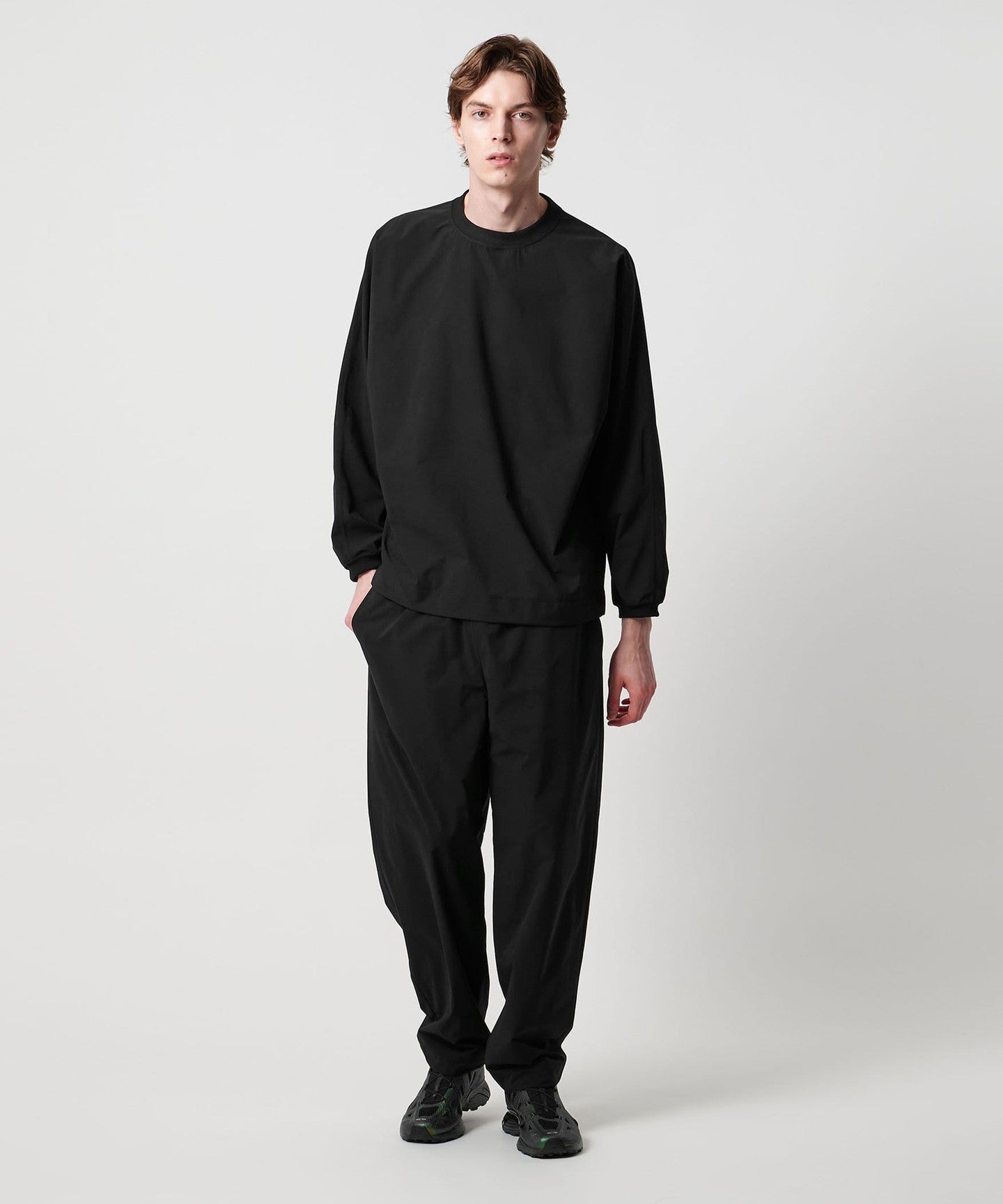 D.O UNITED ARROWS BY DAI SU KE OBANA] TFT WD/TPD PANTS BLA CK