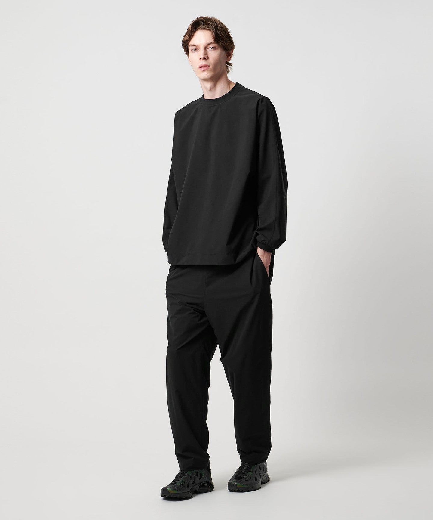 D.O UNITED ARROWS BY DAI SU KE OBANA] TFT WD/TPD PANTS BLA CK