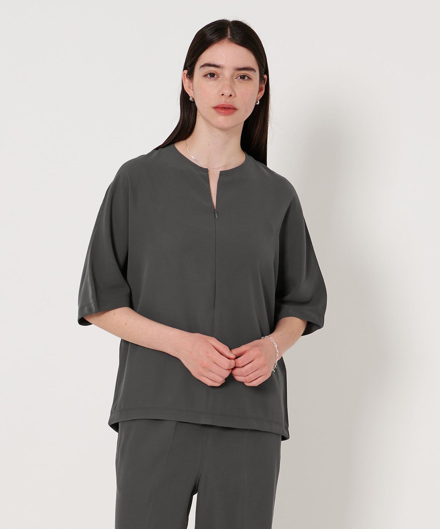 D.O UNITED ARROWS BY DAI SU KE OBANA for WOMEN＞ II+ ZIP CREW TEE/T SH