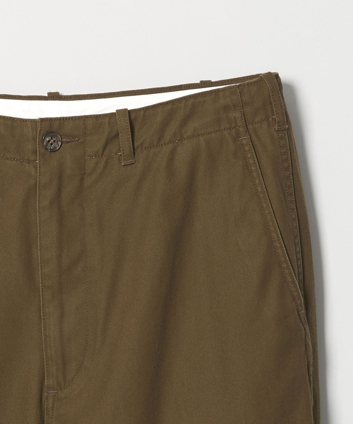 <Steven Alan> High-Twist Twill Army No-Pleat Trousers