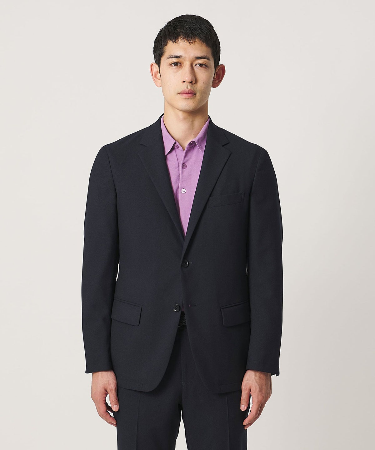 科技斜纹单排两扣西装外套 UA COZY 可水洗 横向弹力