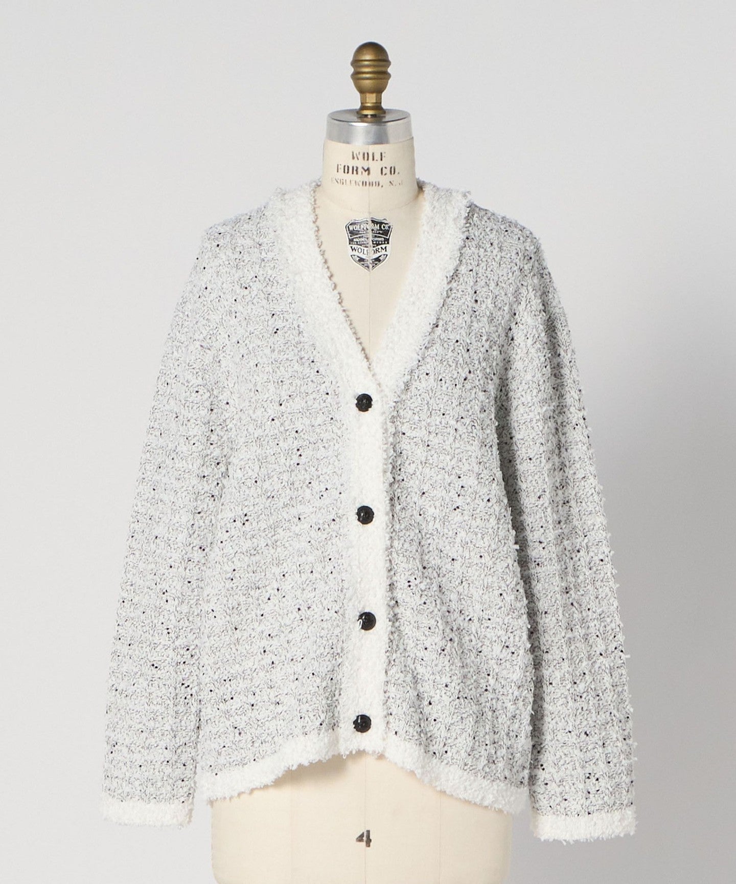 RESORT Tweed-Like V-Neck CARDIGAN - UNITED ARROWS