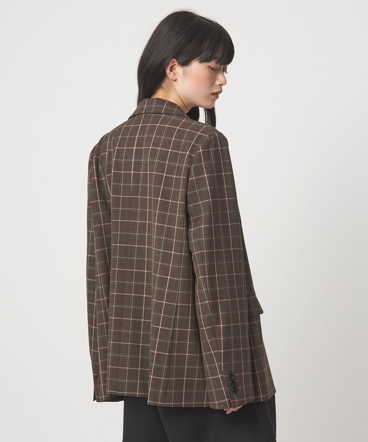 <EMMEL REFINES> EM Tartan-Karo Zweireiher-Jacke