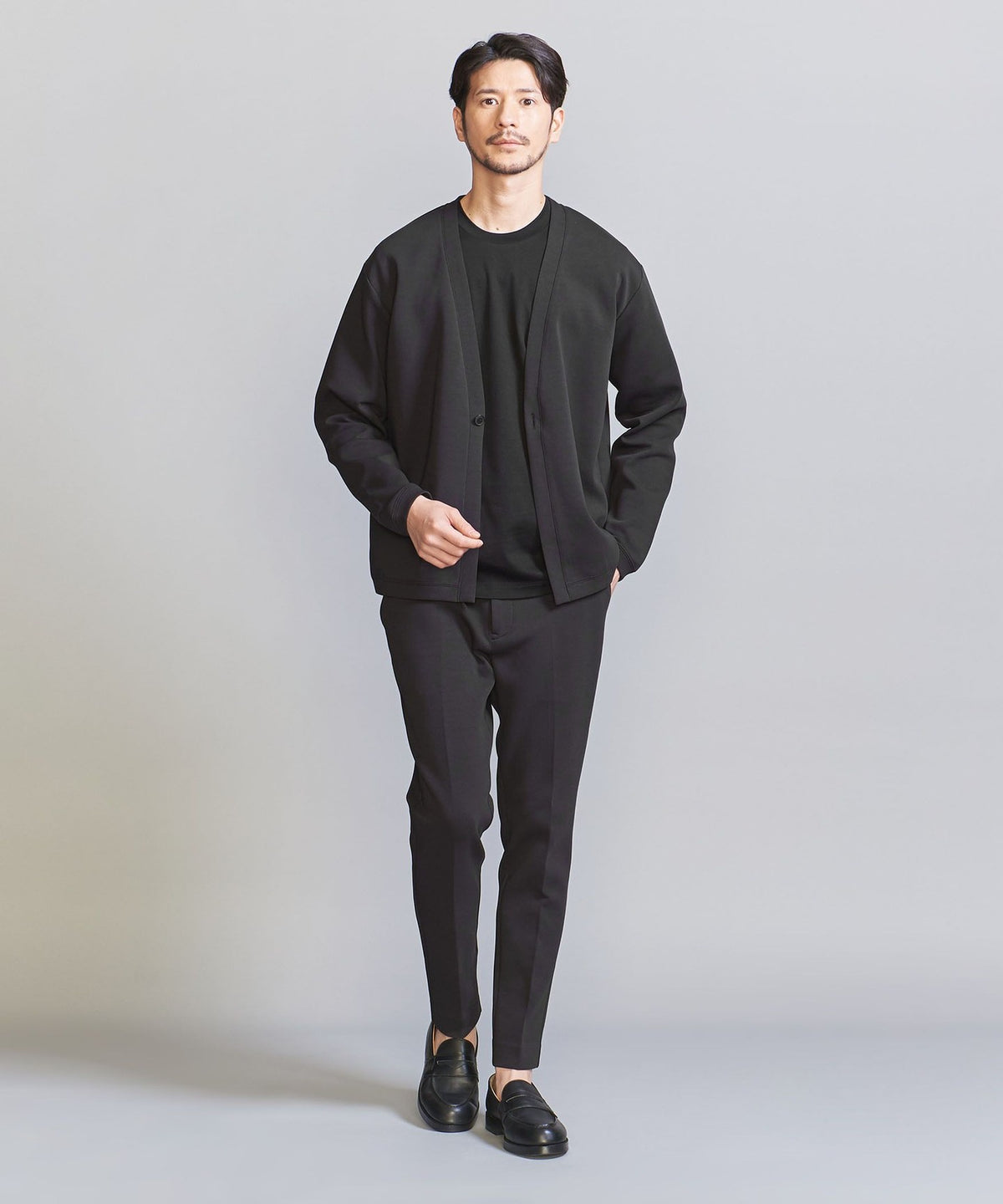 [WEB Exclusive WARDROBE SMART] Double Knit No-Pleat Slacks Pants / Set-up Compatible [Anti-bacterial & Odor-resistant]