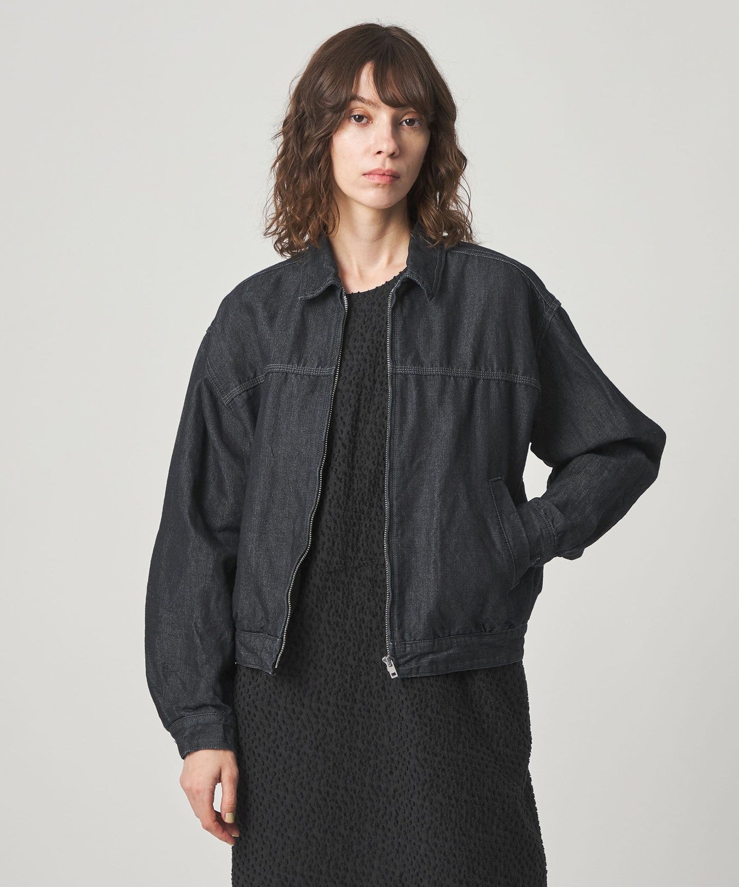 Steven Alan] Light Denim Zip BLOUSON - UNITED ARROWS