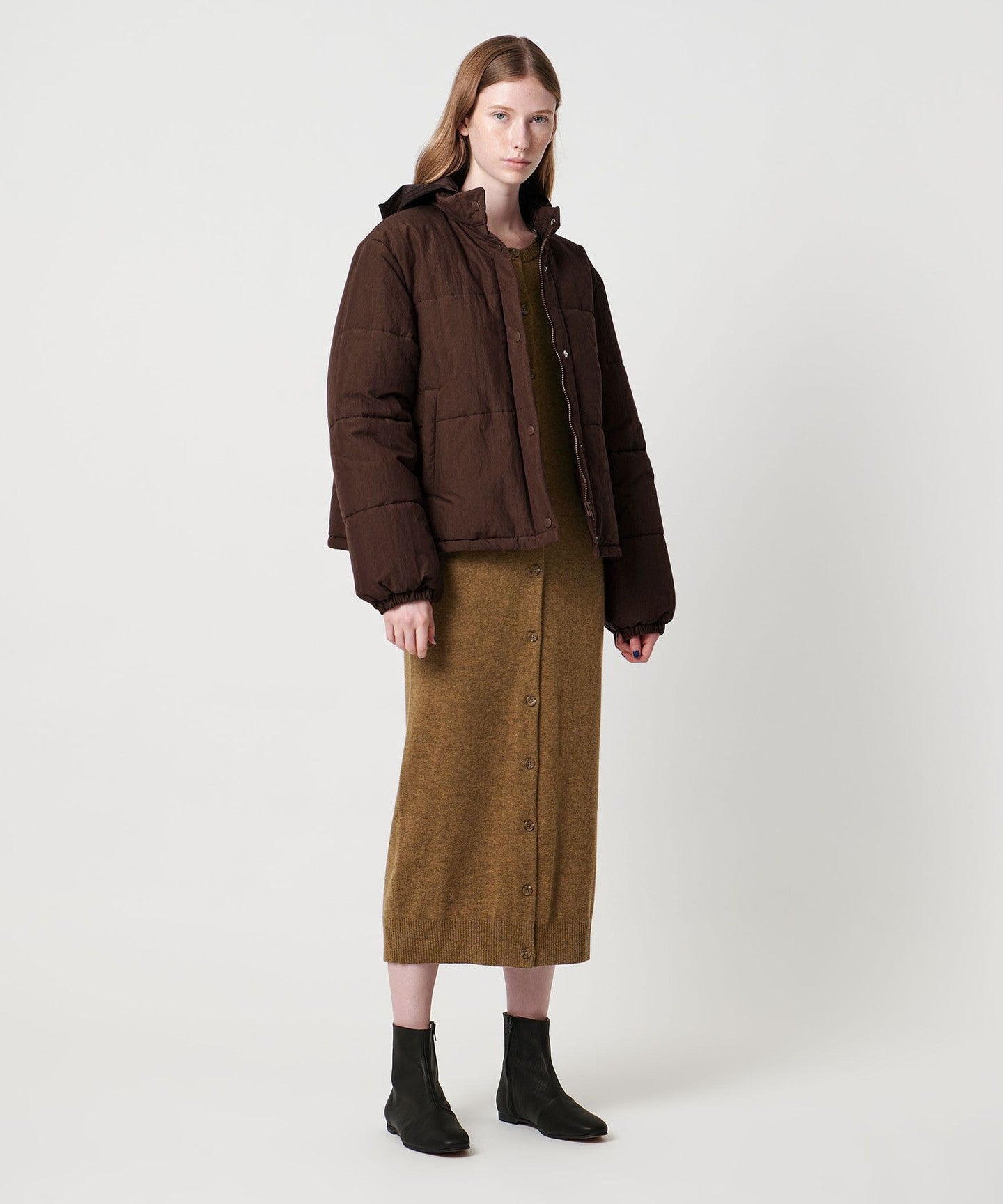 Steven Alan]Cotton Nylon Padded Short BLOUSON