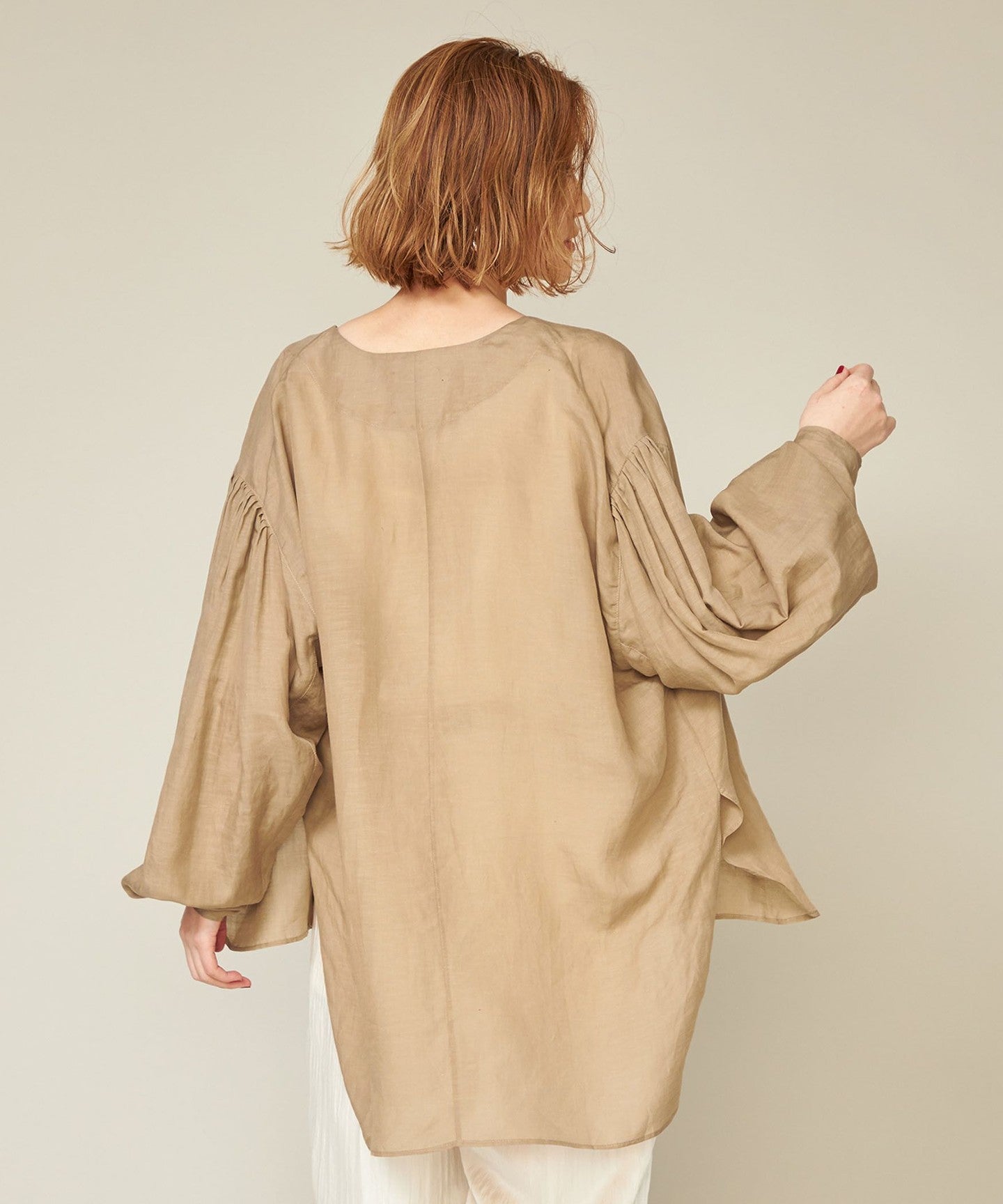 conte ]透膚V領 BLOUSE - UNITED ARROWS