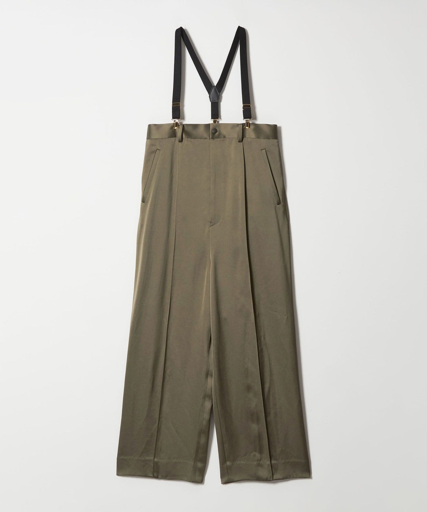 Conte サスペンダーパンツ conte ]Satin Suspenders Wide PANTS - UNITED ARROWS