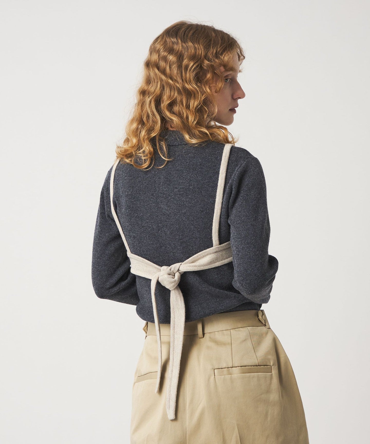 6(ROKU) ]WoolCashmere BRASKNIT - UNITED ARROWS