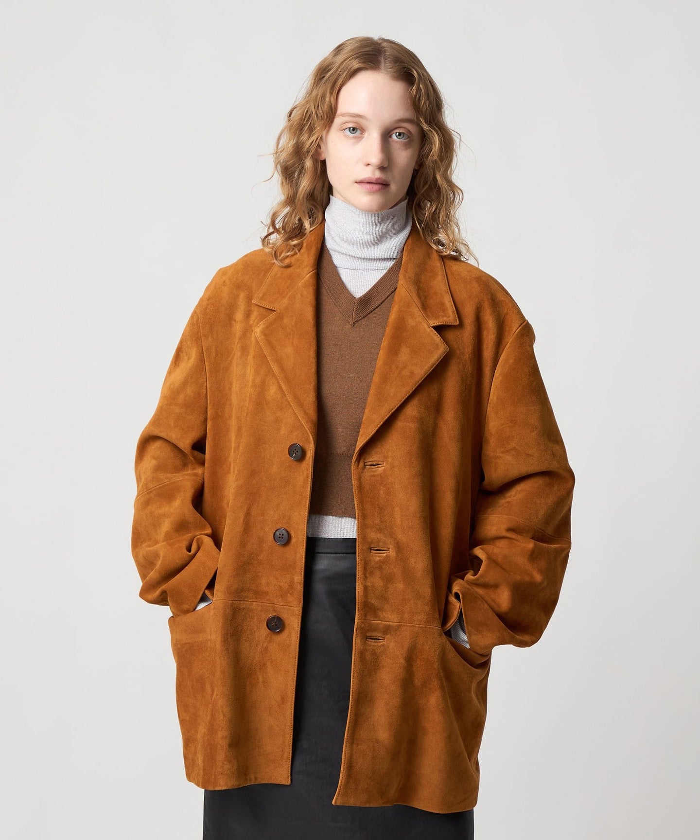 6(ROKU) ]Suede JACKET - UNITED ARROWS