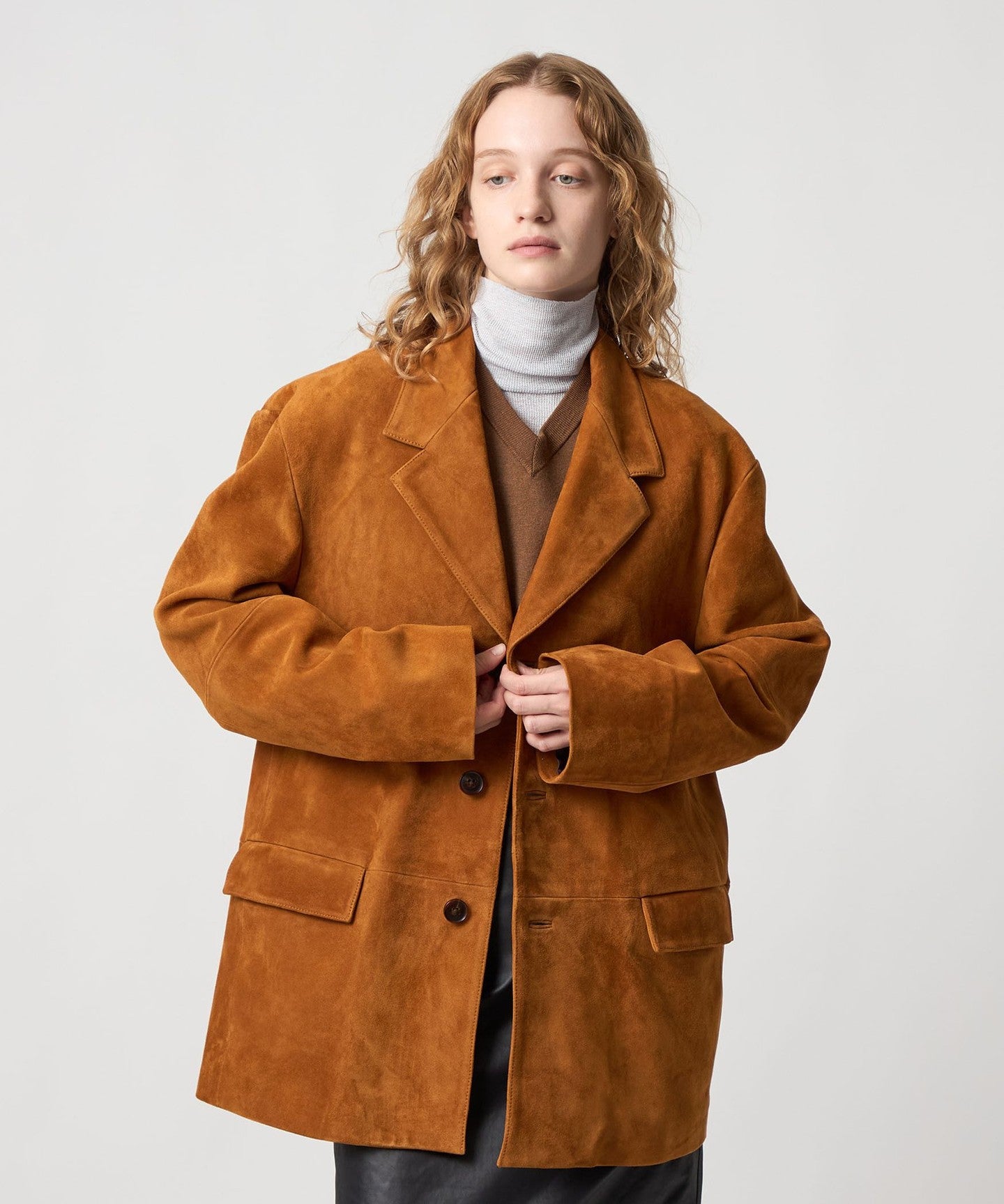 6(ROKU) ]Suede JACKET - UNITED ARROWS