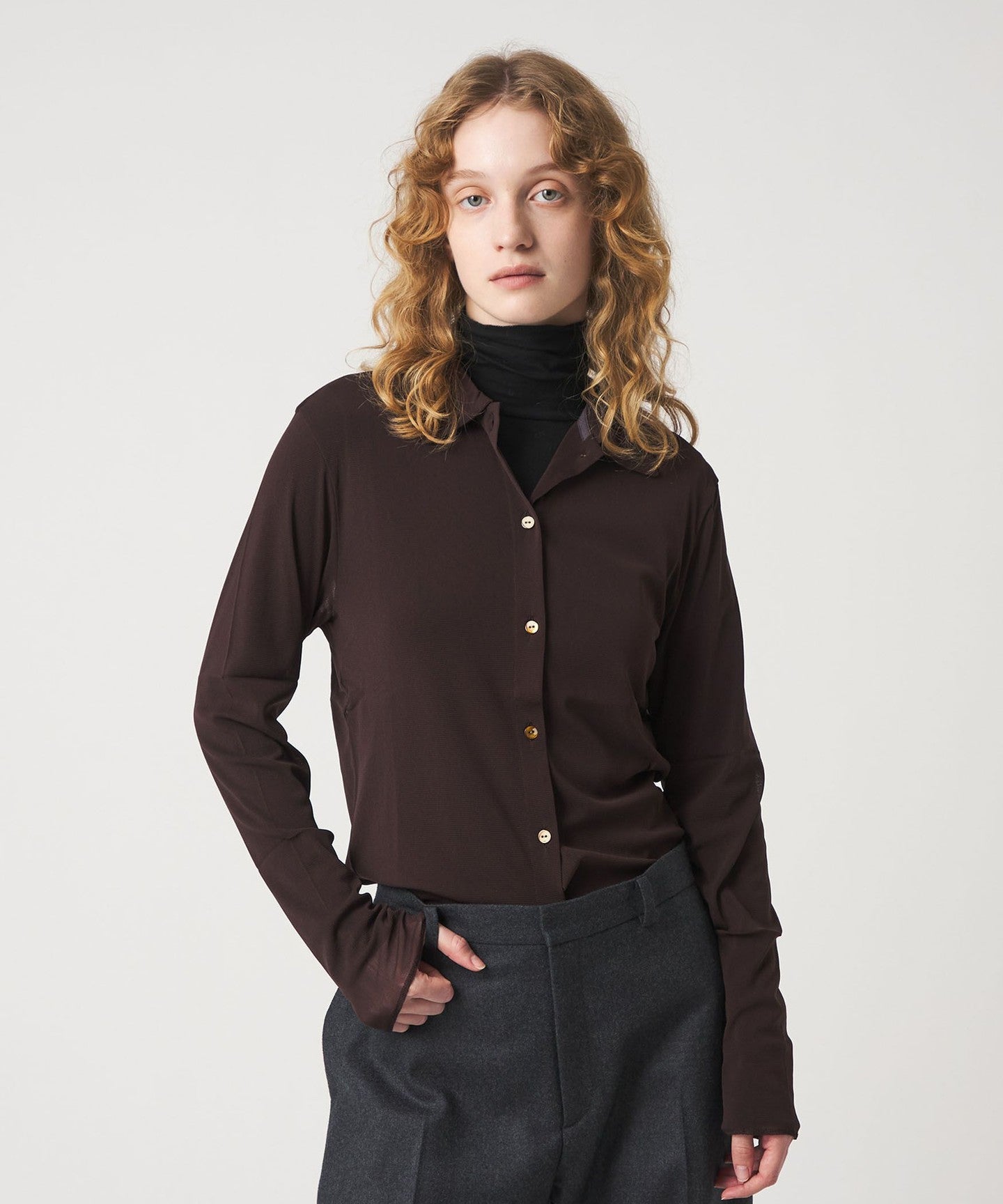 ロク 6ROKU 8627-2-000000 シャツ 6(ROKU) ]Nylon TULLE SHIRT - UNITED ARROWS